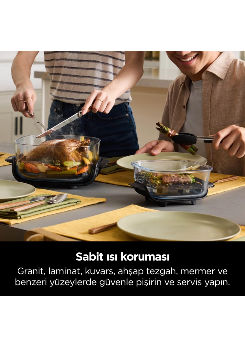 Crıspi 4-In-1 Taşınabilir Cam Hazneli Pişirme Sistemi - Sage Green